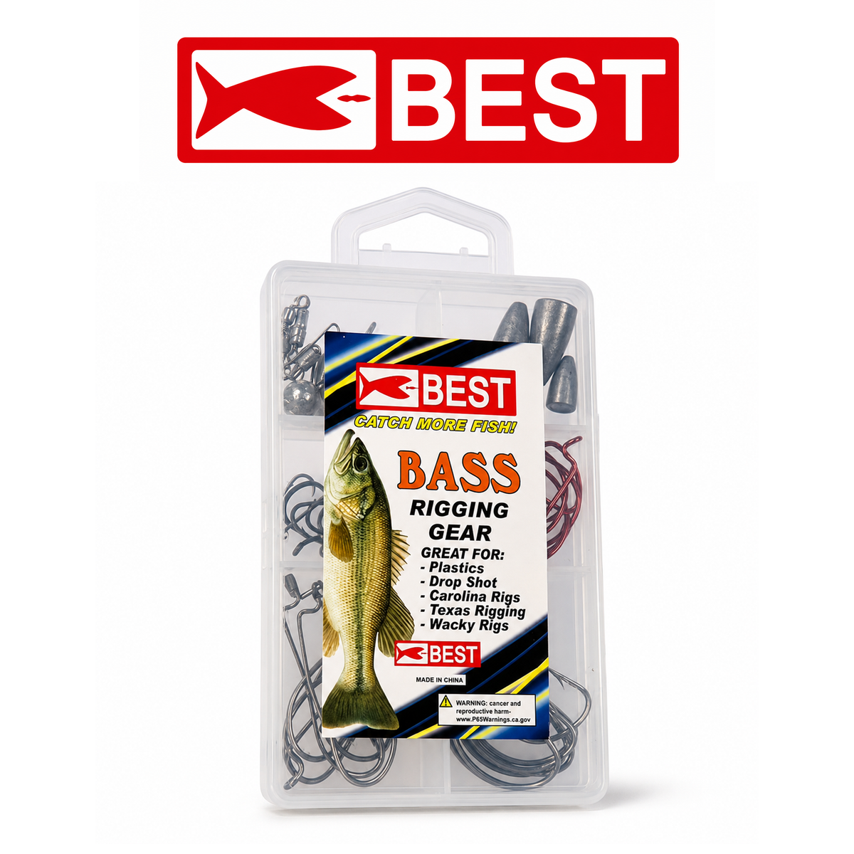 BEST Bass Species Kit Assorted Sizes &amp; Colors 36-Pack