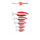Red & White Fishing Spoons 5 Pack