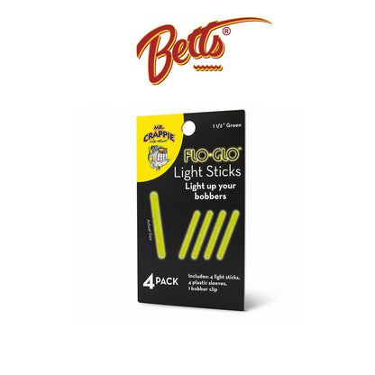 Mr. Crappie Flo Glo Light Sticks for Bobbers – 1 1/2" Green 4pk