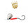 Bear Paw Flicker Snelled Circle Hook FNCH Nickel Spinner Size 2-6 | 12