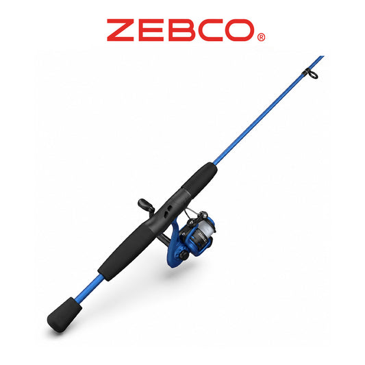Zebco Slingshot Spinning Combo – Blue, Pre-spooled with 8lb Line