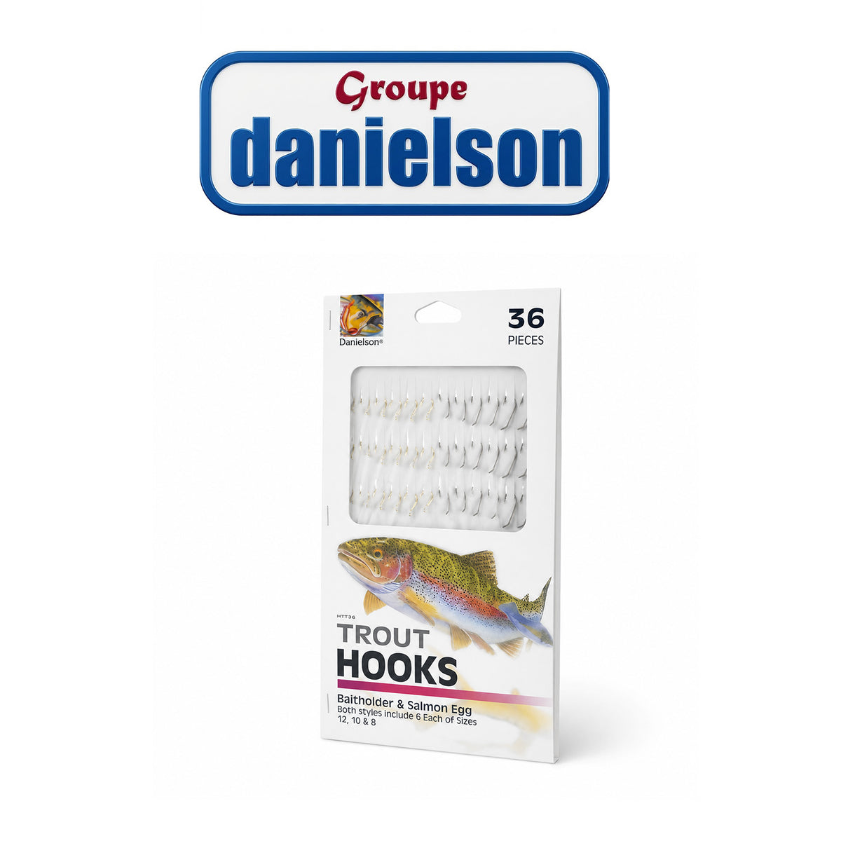Trout Snelled Fishing Hooks – 36 Pack Pre-Tied Hooks for Trout Fishing