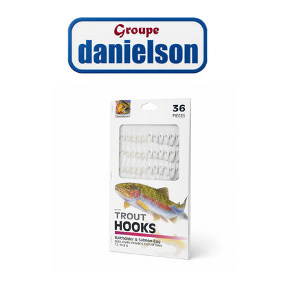 Trout Snelled Fishing Hooks – 36 Pack Pre-Tied Hooks for Trout Fishing