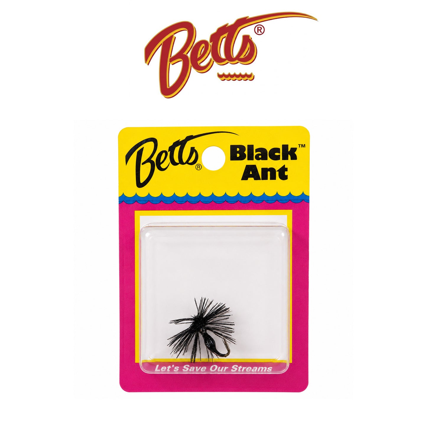 Betts Perfect Black Ant Fly Size 8 Black