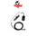 Vexilar 12° Ice-Ducer Ice Fishing Transducer with 7-Foot Cold-Weather Cable