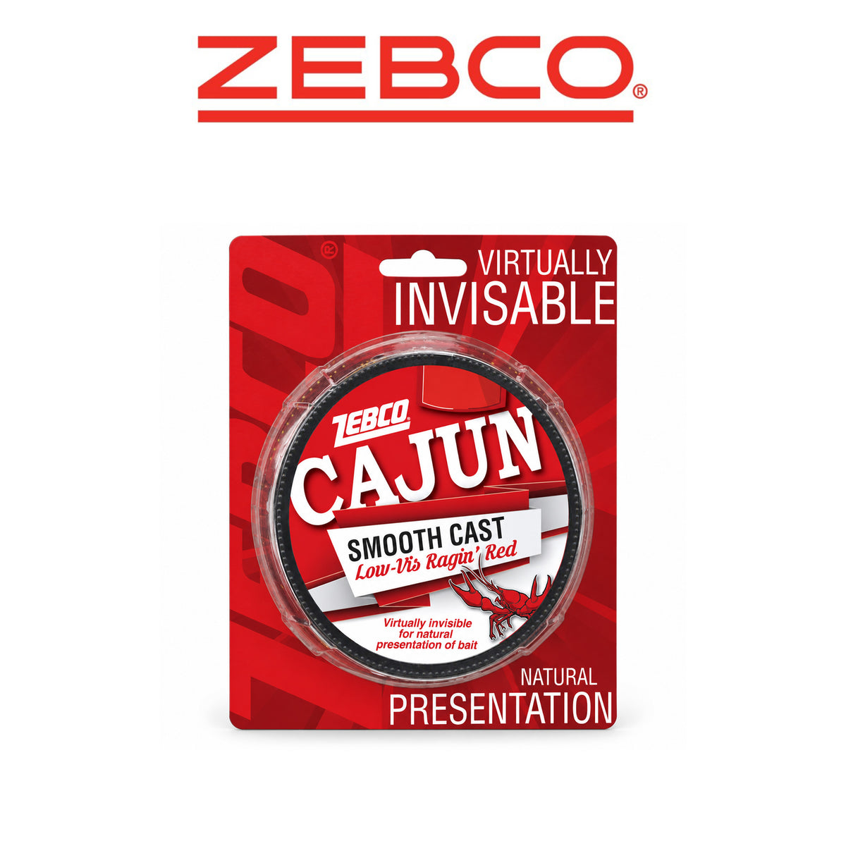 Zebco Cajun Low-Vis Red 4 lb Fishing Line – 330 Yards