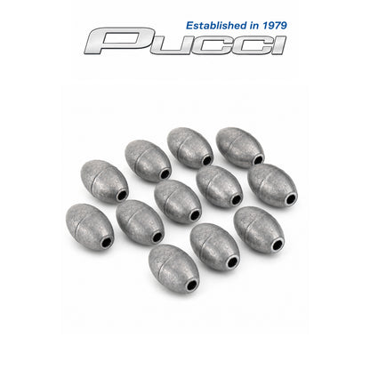 Pucci Egg Sinkers Fishing Weights 12 Pack