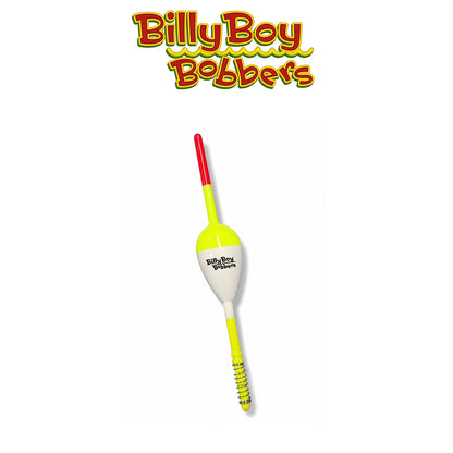 Billy Boy 1" White Lighted Balsa Spring Oval Float - 2 Pack
