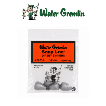 Water Gremlin Snap Loc Dipsey Sinkers for Crappie, Panfish & Freshwater Fishing