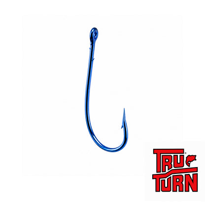 Tru-Turn Bass Worm Hook Blue 6-Pack