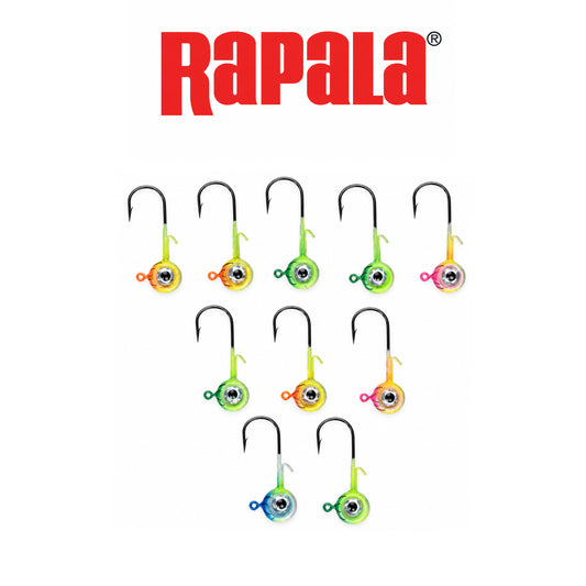 Rapala Neon Moon Eye Jig 1/16 oz UV Fishing Kit – High Visibility Freshwater Jig