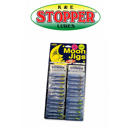 K&E Glitter & Glow Moon Ice Jig Card Assorted Colors 24-Pack