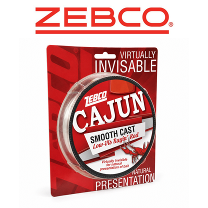 ZEBCO Cajun Low-Vis Red Monofilament Fishing Line 6 lb 330 yd