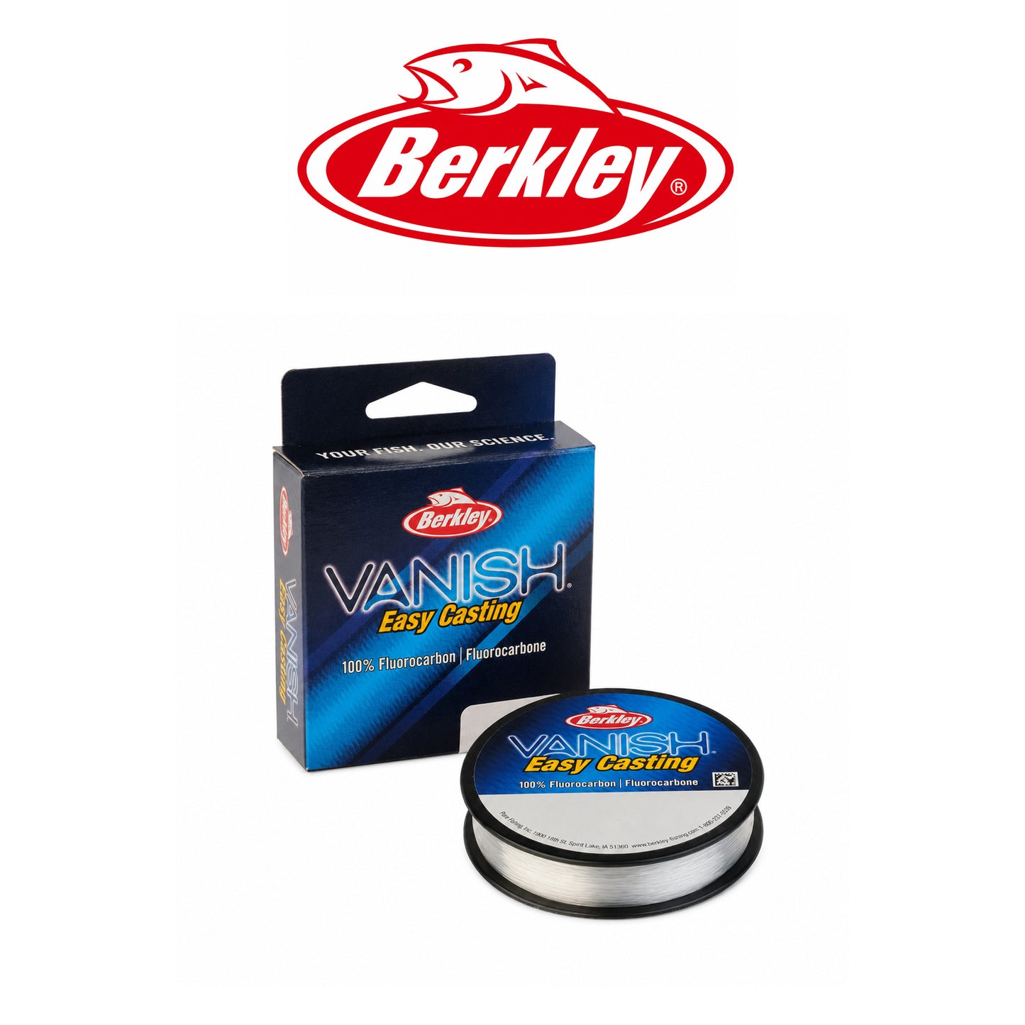 Berkley Vanish Clear Fluorocarbon Fishing Line Pony Spool