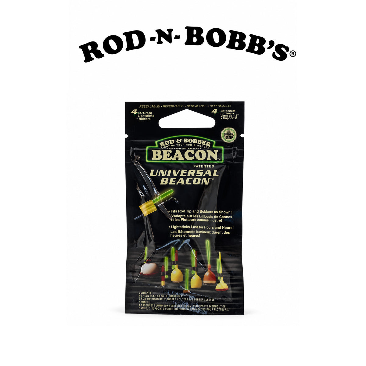 Rod-N-Bobb’s Universal Lightstick Beacon Glow-in-the-Dark Fishing Light