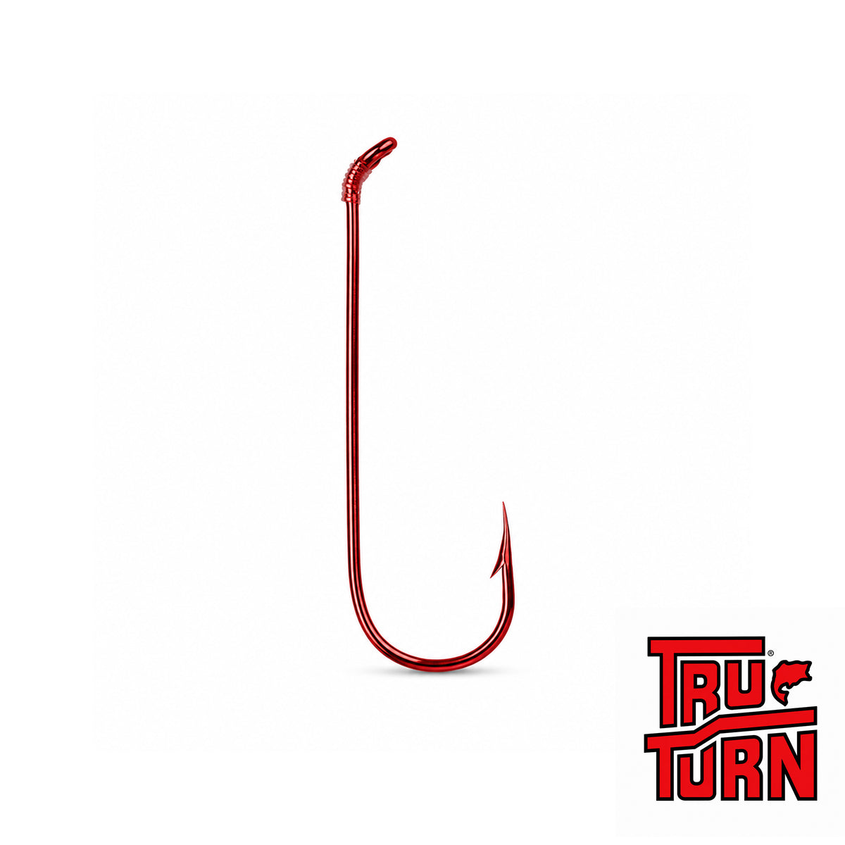 Tru Turn Ultra Sharp Blood Red Snelled Aberdeen Hooks 12 Pack