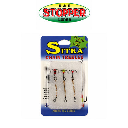 K & E Sitka Treble Chain Hooks 3-Pack