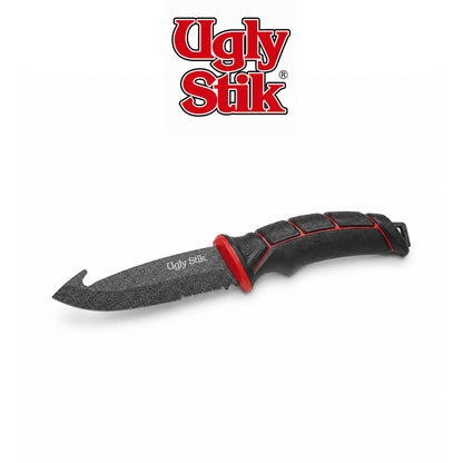 Ugly Stik Gut Hook Bait Knife (Black/Red)