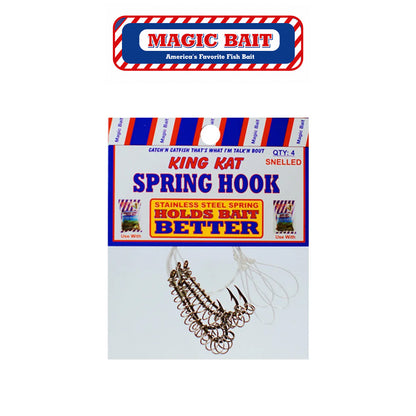 Magic Bait Snelled Spring Pre-Tied Spring Hook with Snell