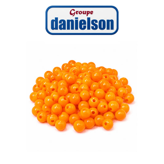 Danielson 8mm Round Beads – Fluor Orange, 35 Pieces/pack