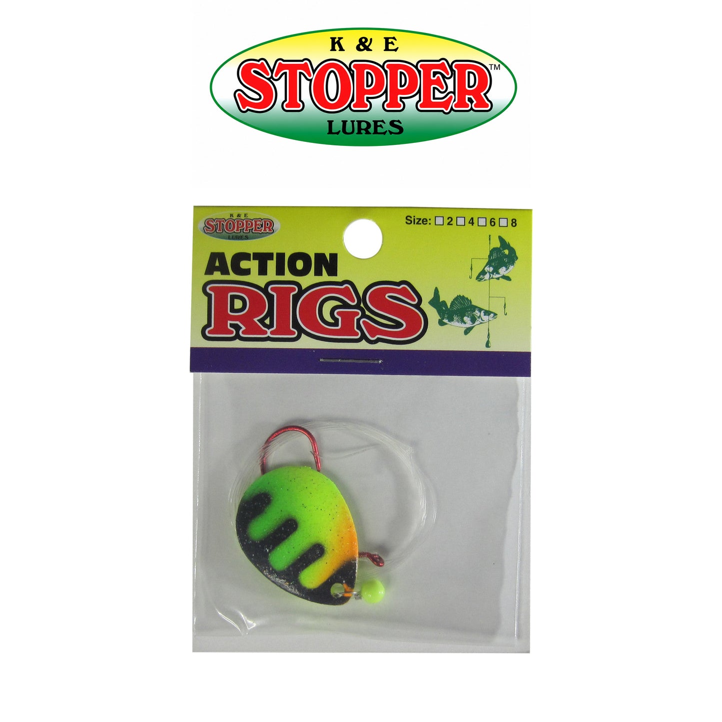 K&E Tiger Rig Size 4 with Hooks and Beads