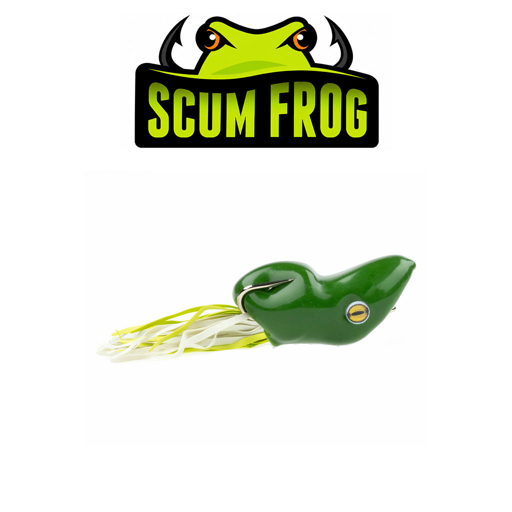 Scum Frog Fishing Popper Lure Bait with Treble Hooks