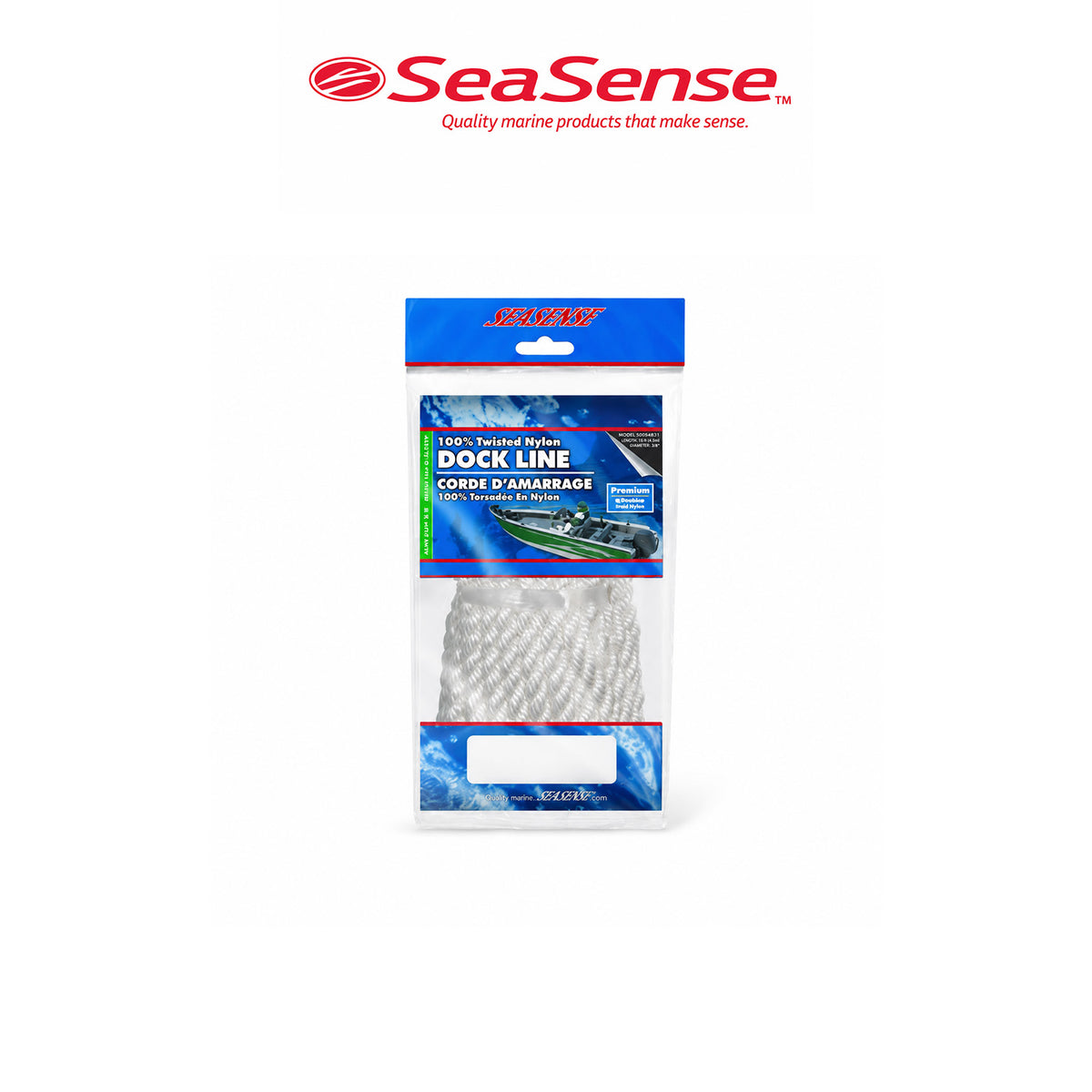 Seasense White Twisted Marine Dock Line