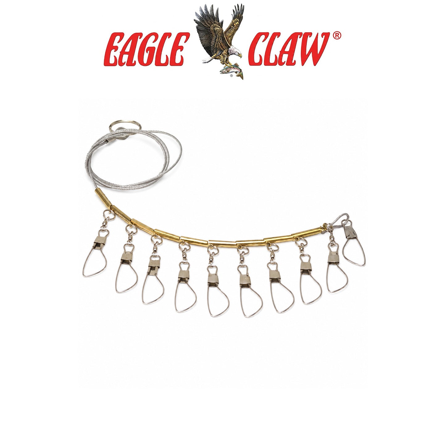 Eagle Claw 70" Heavy Duty Cable Fish Stringer Peg Board Display