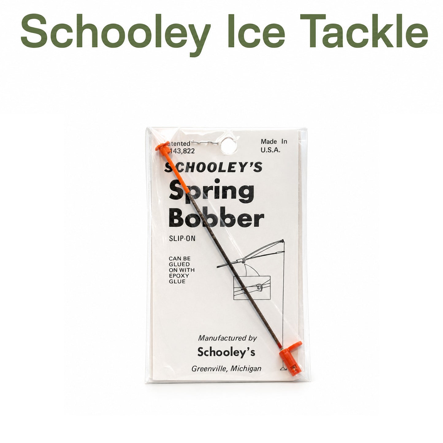 Schooley’s #19 Steel Spring Bobber with Bright Orange Tip
