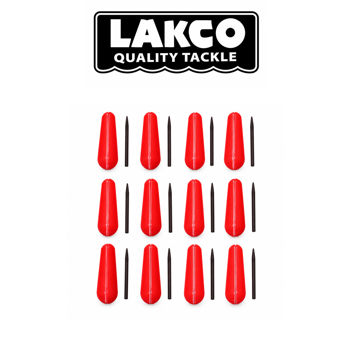 Lacko EZ-ON Slotted Styrofoam Fishing Bobber – Fluorescent Orange, 3 Sizes Available
