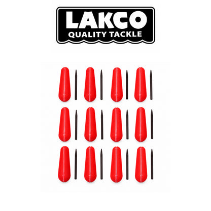 Lacko EZ-ON Slotted Styrofoam Fishing Bobber – Fluorescent Orange, 3 Sizes Available