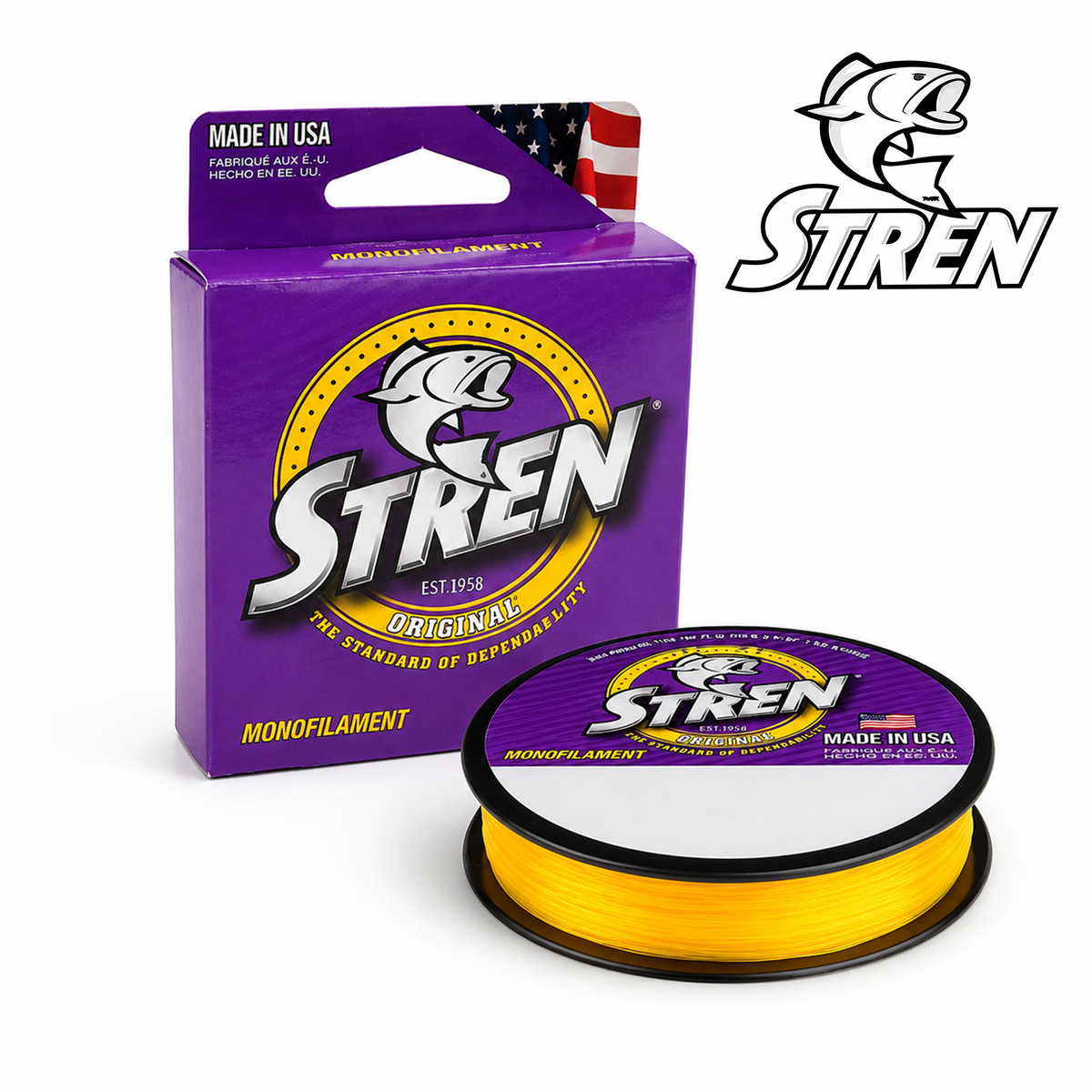 Stren Hi-Vis Gold Monofilament Fishing Line 330 Yards