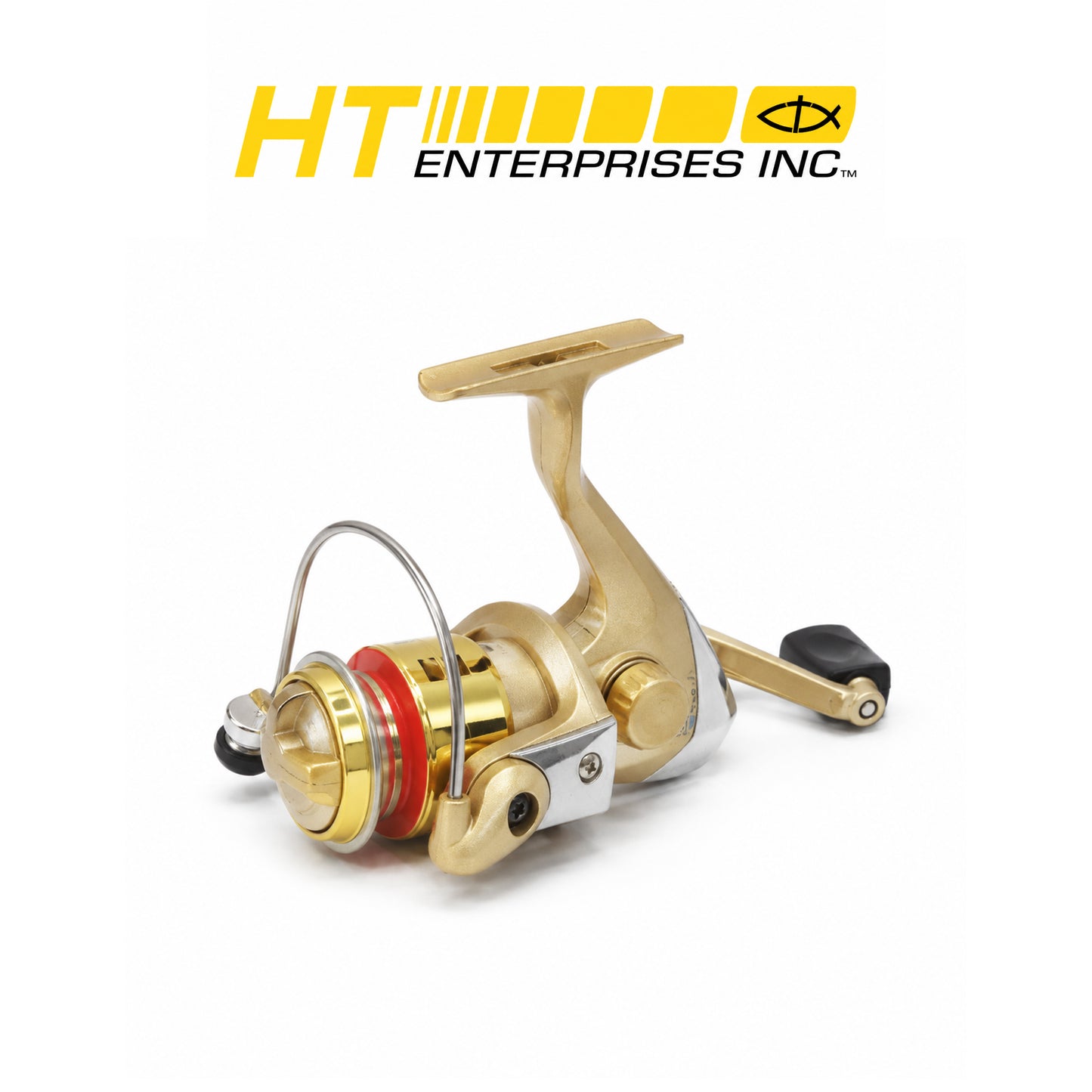 HT Lazer Series Black Graphite Spinning Reel | Gold and Silver