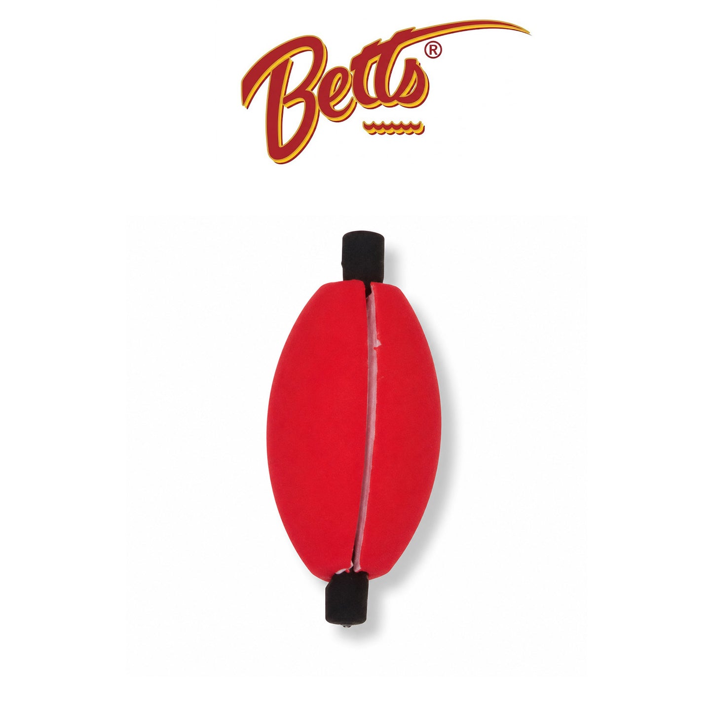Betts Slotted Peg Oval 1.5" Red Fishing Floats 100 Pack