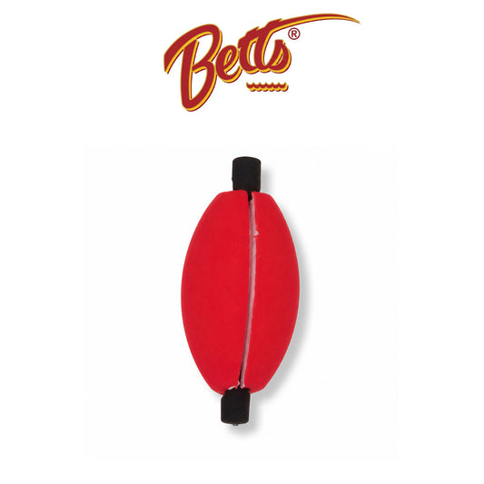 Betts Slotted Peg Oval 1.5" Red Fishing Floats