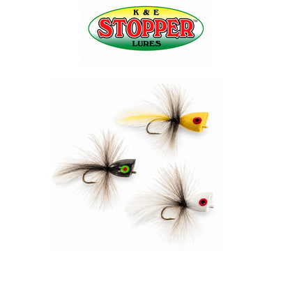 K&E Large Bass Popper Kit FKS-BP3PK Assorted Topwater Fishing Lures – 3 Pack