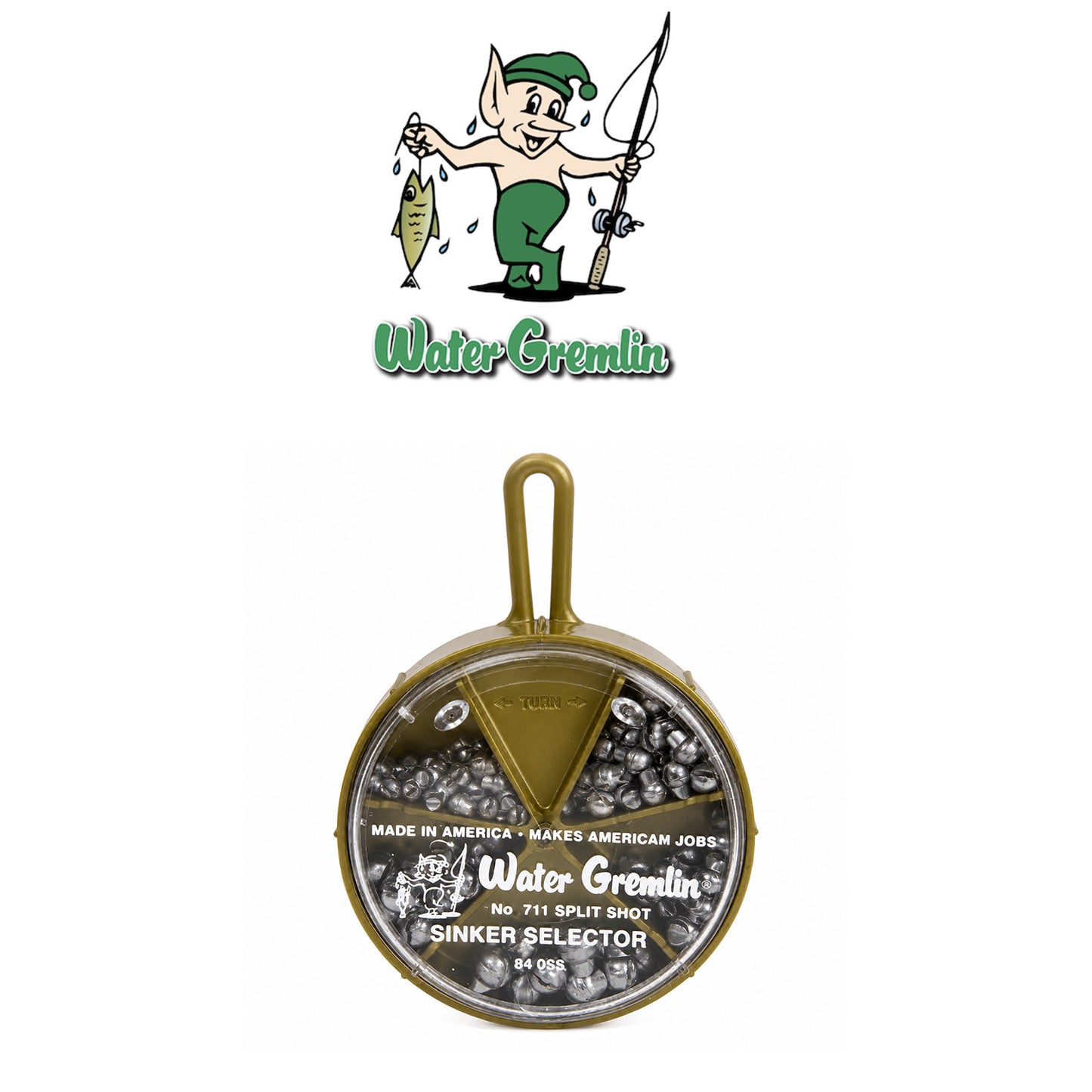Water Gremlin 711 Removable Split Shot Selector Dial Fishing Sinkers