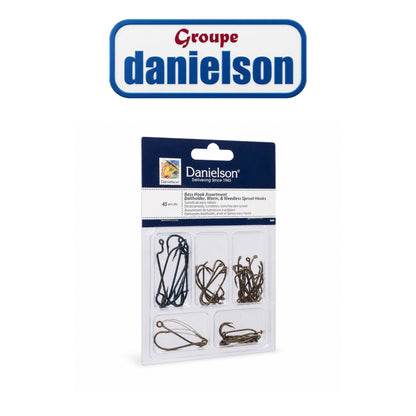 Danielson Bass Hook Assortment – 45-Piece Assorted Sizes