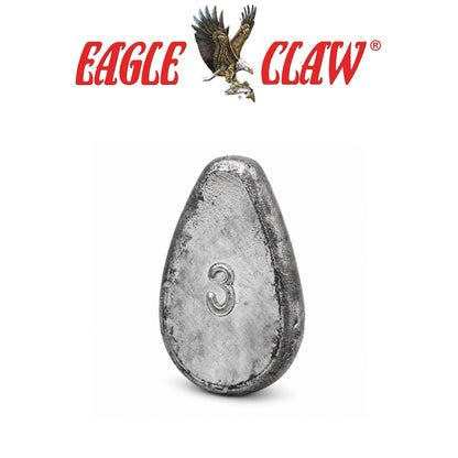 Eagle Claw Cat Claw No-Roll Sinkers – Unpainted Premium Catfish Fishing Weights