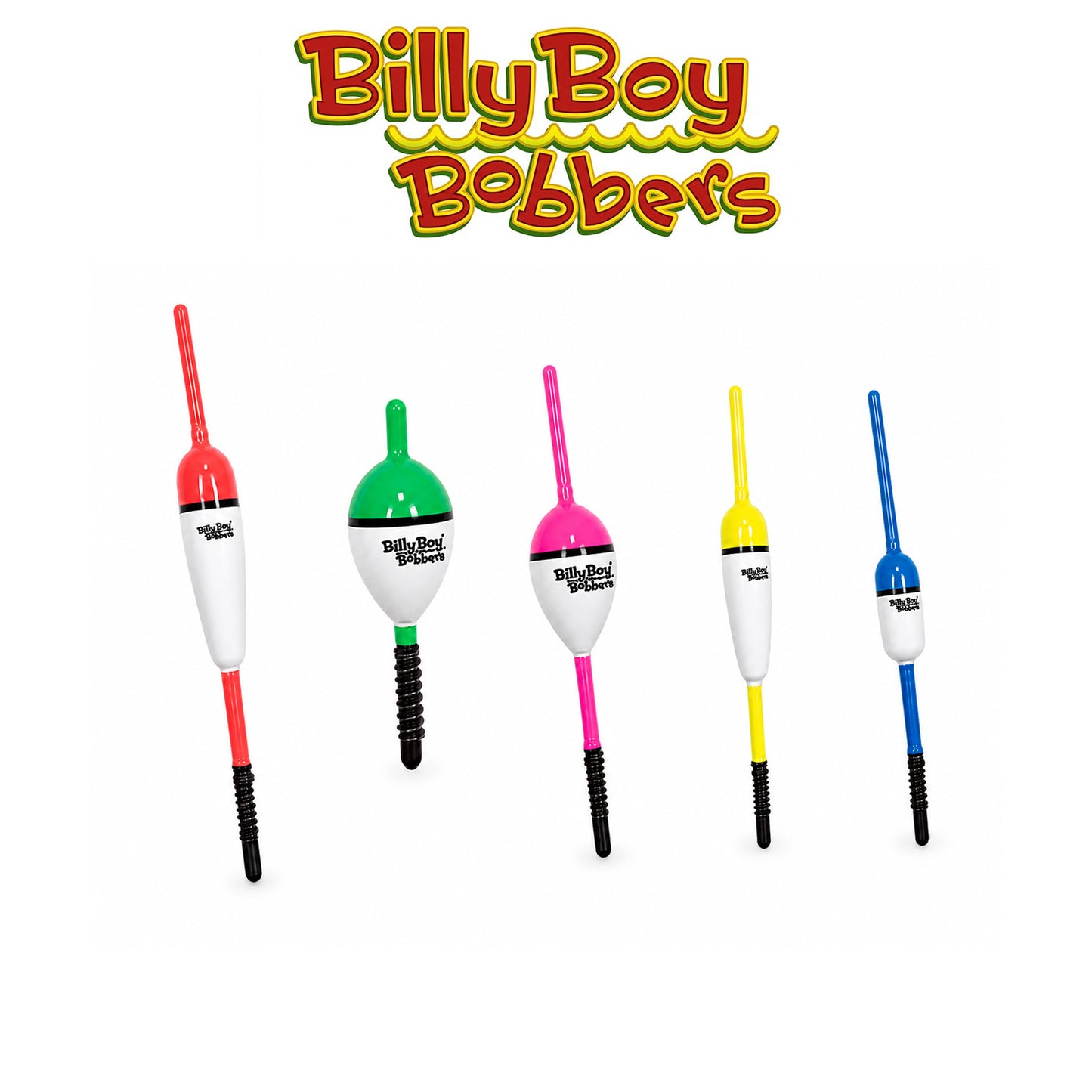 Billy Boy Balsa Spring Oval Bobbers 1 1/8" Assorted Bright Colors 18-Pack