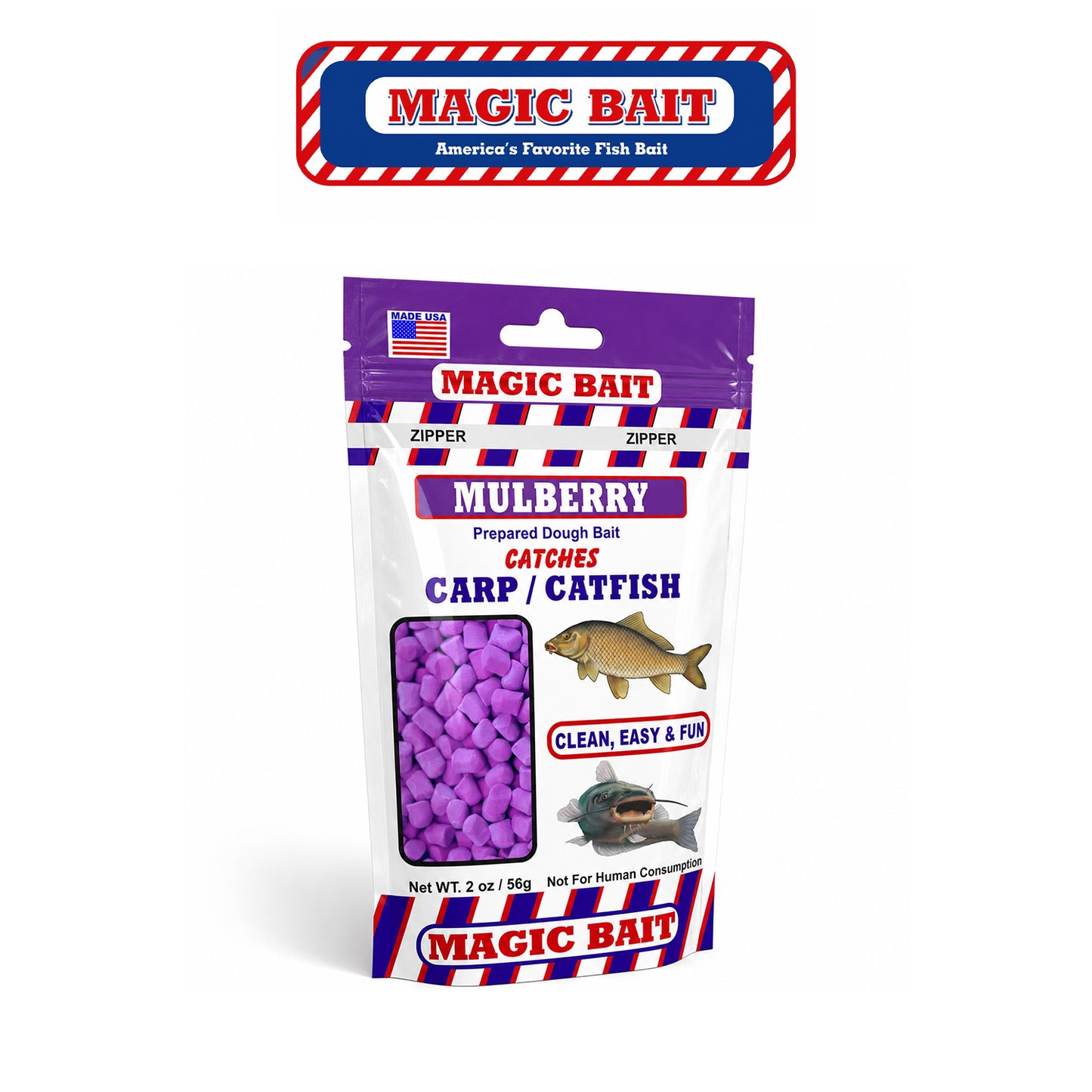 Magic Bait Mulberry Prepared Catfish Dough Bait