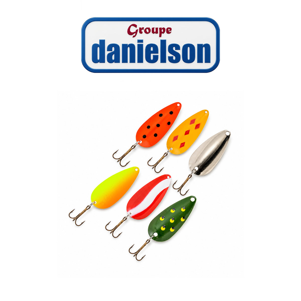 Danielson DN Mini Mite Spoon 6-Piece Premium Fishing Lure Set