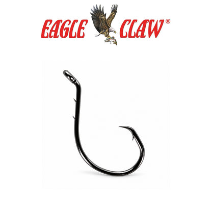 Eagle Claw Cat Claw Circle Baitholder Hooks – Premium Platinum Black