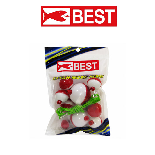 Best Tackle Round Fishing Floats with Stringer – Assorted Sizes