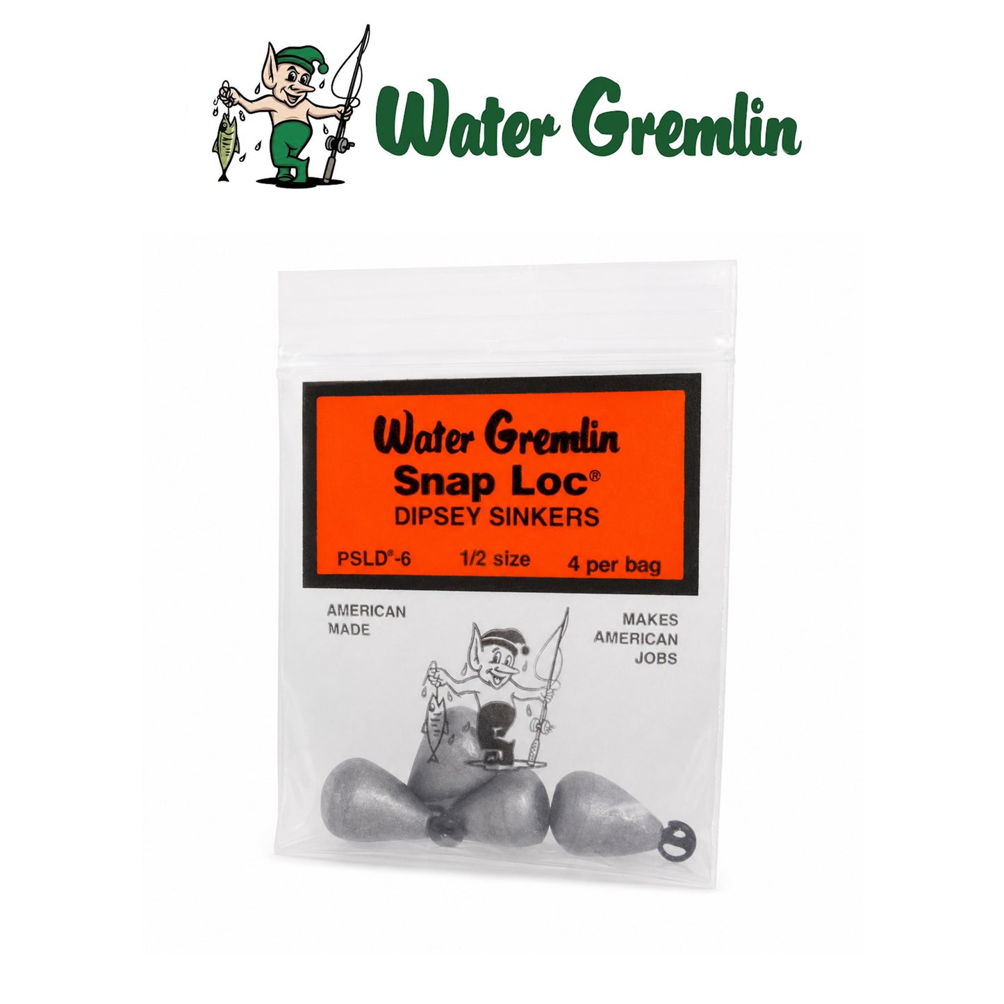 Water Gremlin Snap Loc Dipsey Sinkers for Crappie, Panfish & Freshwater Fishing