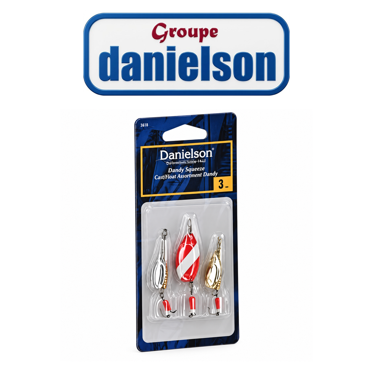 DN Dandy Spinner Assortment – 3-Piece Fishing Lure Set for Freshwater Fishing