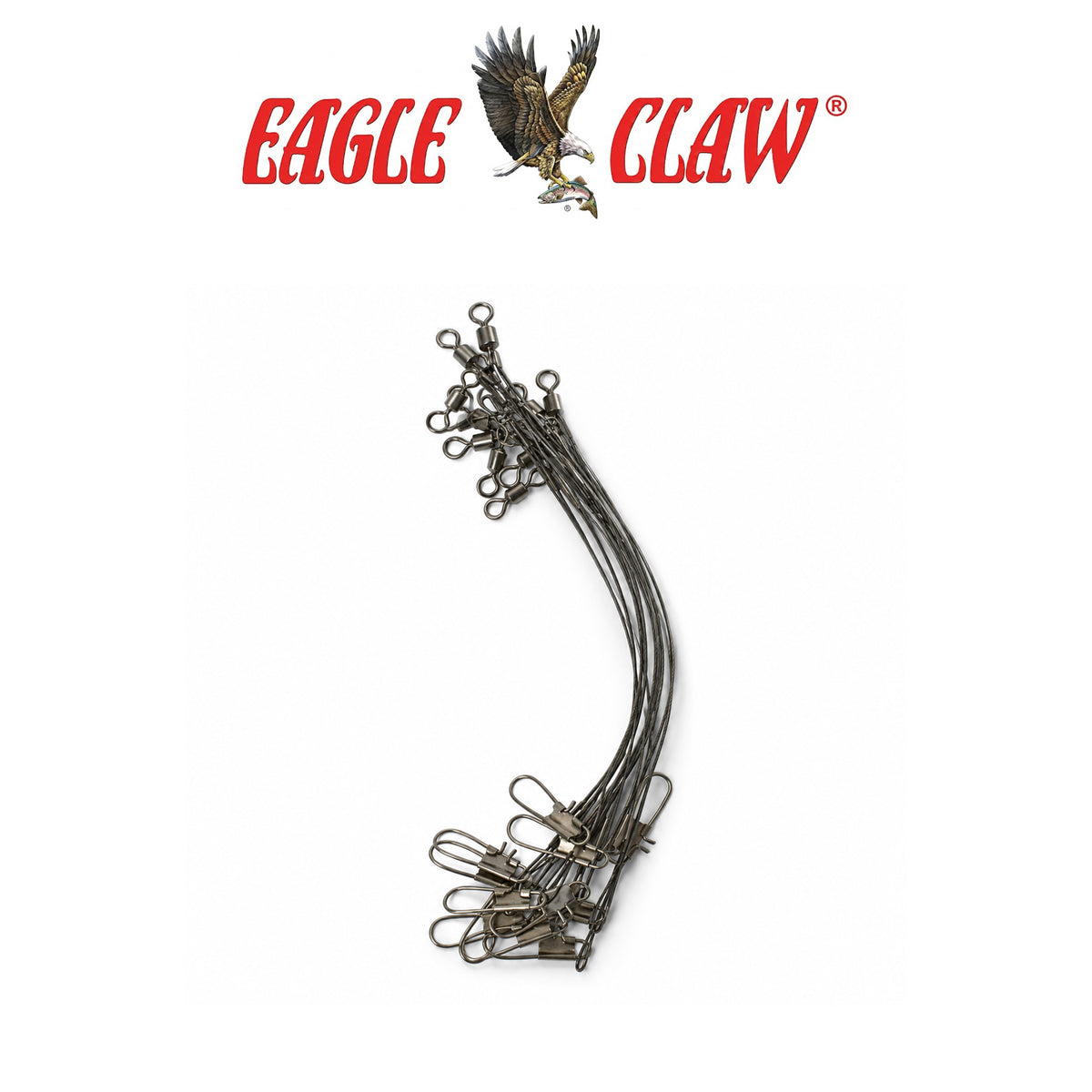 Eagle Claw BEL630BR Steel Fishing Leaders 6" 30 lb Bright Finish 12-Pack