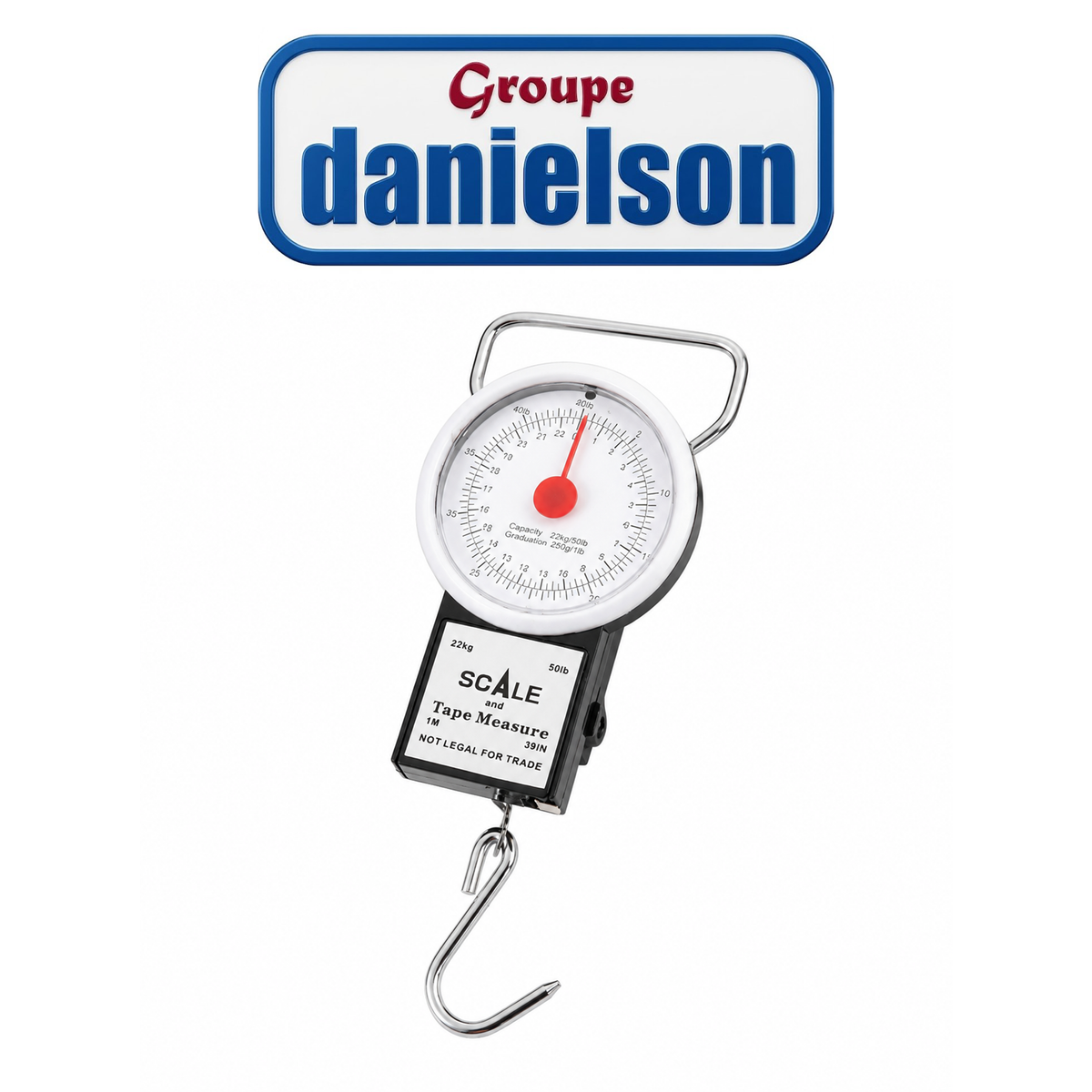 Denielson Deluxe 50 lb Round Fishing Scale with 39" Measuring Tape – Premium Angler’s Catch Scale