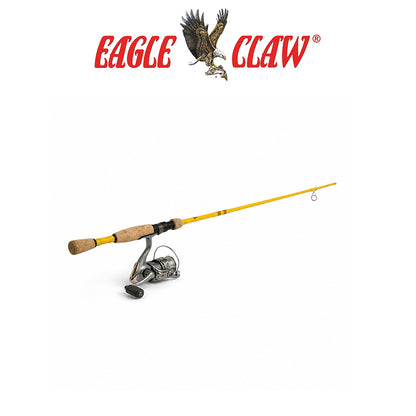 Eagle Claw Featherlight 6BB Spinning Rod and Reel Combo – 5'6"- 6'6"