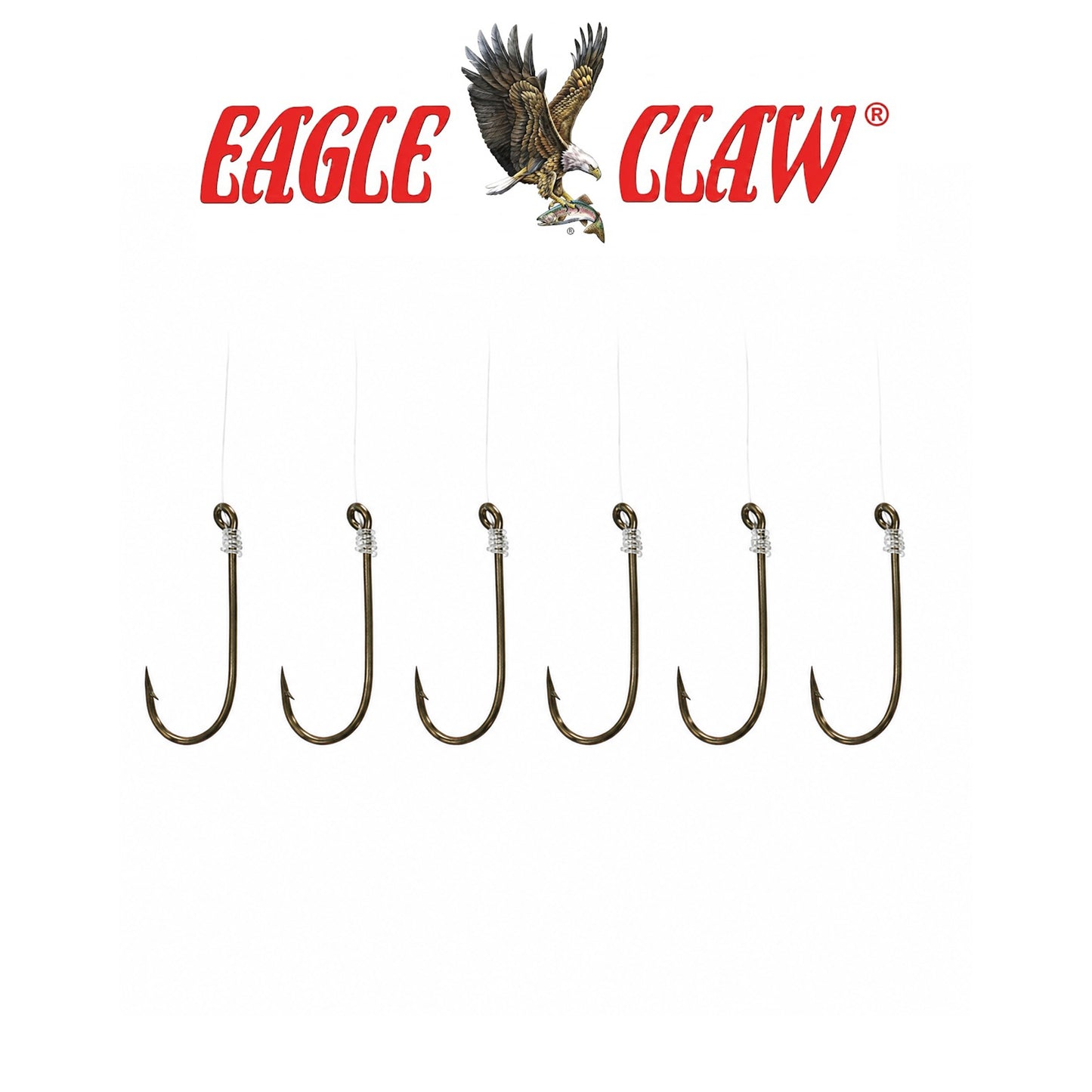 Eagle Claw Bronze Ringed Eye Fishing Hooks